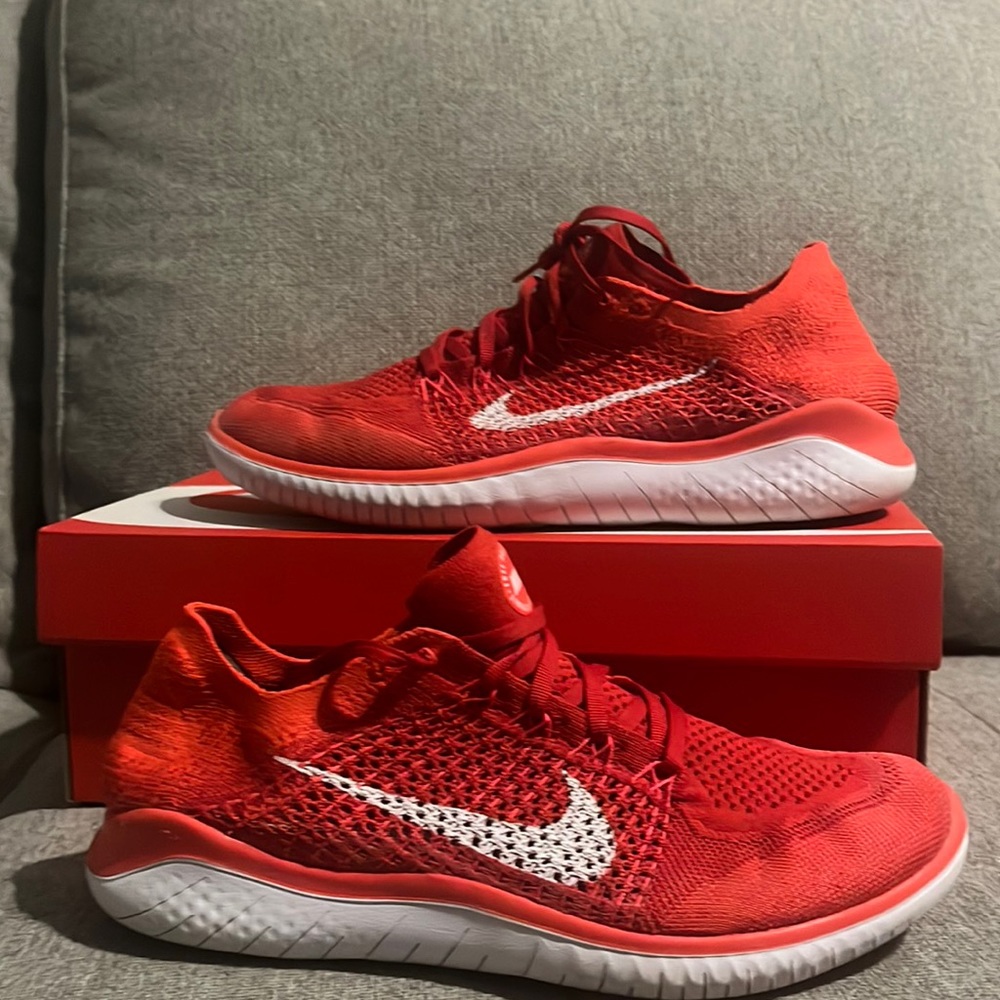 Nike, free, red and orange color way